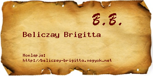 Beliczay Brigitta névjegykártya