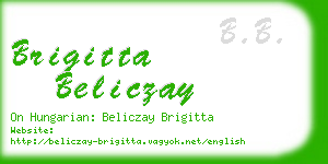 brigitta beliczay business card